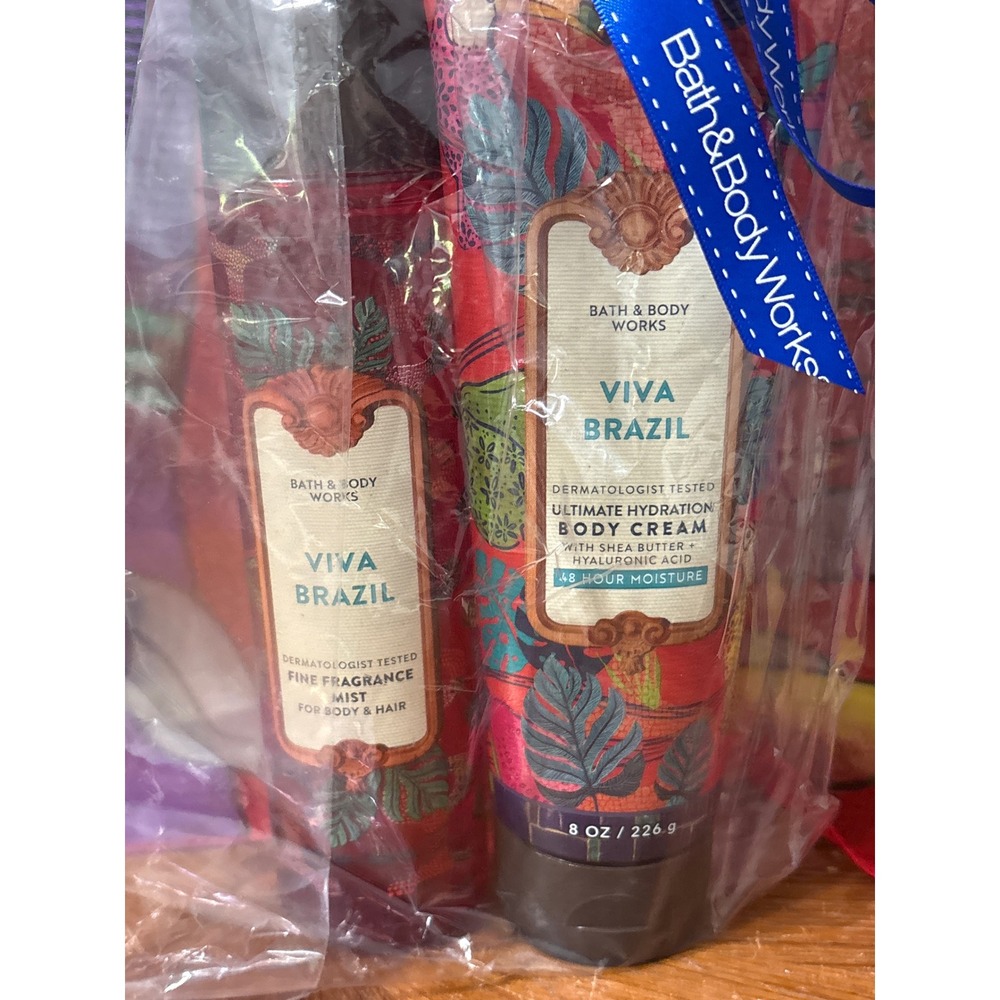 Bath & Body Works Viva Brazil Body Cream and Fragrance Mist Set Tropical Guava